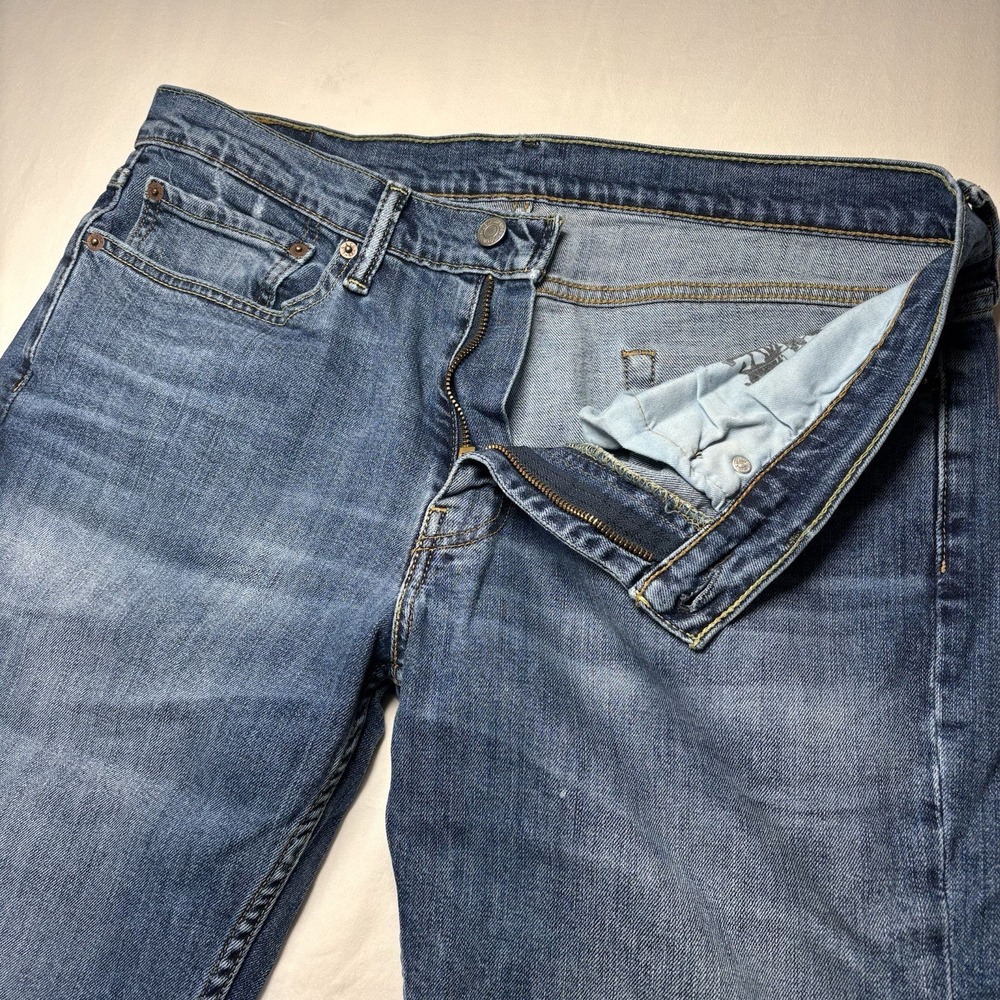 Levis 514‎ Jeans Mens 34x34 Blue Medium Wash Straight Leg Denim Regular Fit